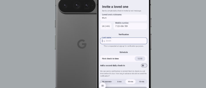 DailyOK Android carer screen for managing a check-in