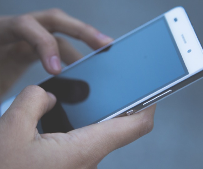 A person using a mobile application